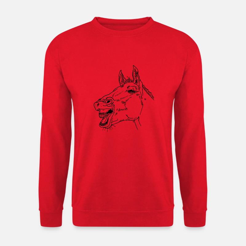 Lachendes Pferd - Unisex Pullover - Rot
