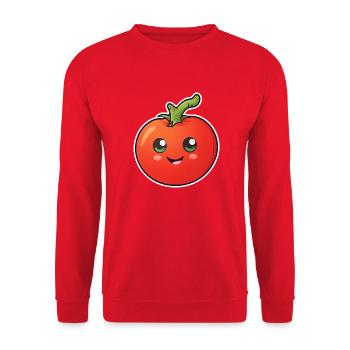 Tomato KawaiJapani Anime - Unisex Sweatshirt - red - Front - Alina (178cm) & Michal (187cm)