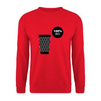Geripptes 100% BIO #Bembelshop - Unisex Pullover - Rot - Vorne - Alina (178cm) & Michal (187cm)