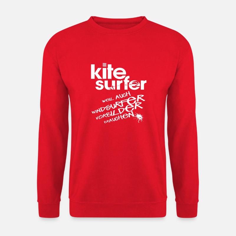 Kitesurfer vs Windsurfer - Unisex Sweatshirt - red