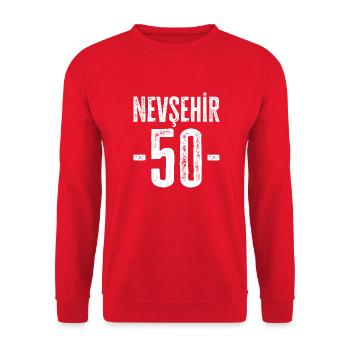 Nevşehir 50 – Cappadoce de Türkiye - Sweat-shirt Unisexe - rouge - Devant - Alina (178cm) & Michal (187cm)