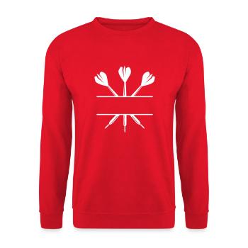 darts - Unisex Pullover - Rot - Vorne - Alina (178cm) & Michal (187cm)