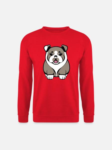 Juste chien mignon - Sweat-shirt Unisexe - rouge