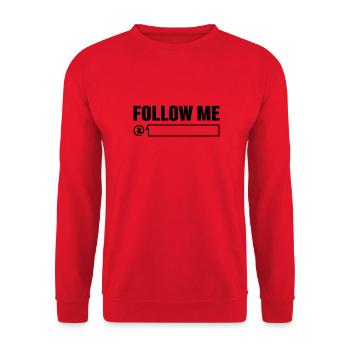 Follow me with nickname (black) - Unisex Pullover - Rot - Vorne - Alina (178cm) & Michal (187cm)