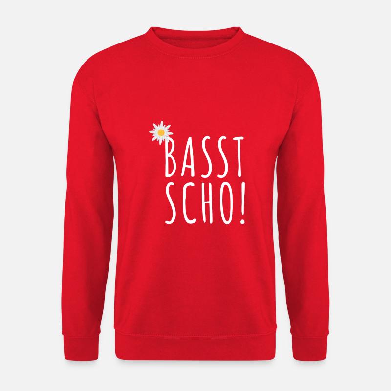 Basst Scho | Trachten Hirsch - Unisex Pullover - Rot