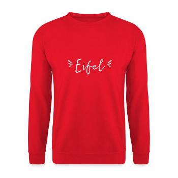 Eifel T-Shirt Gift Idea - Unisex Sweatshirt - red - Front - Alina (178cm) & Michal (187cm)