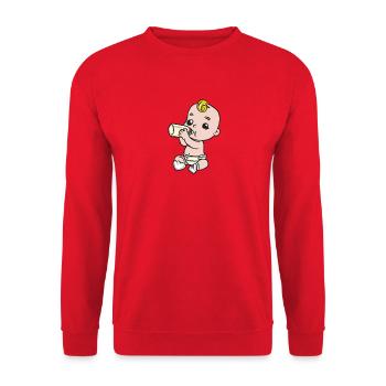 infant - Unisex Sweatshirt - red - Front - Alina (178cm) & Michal (187cm)