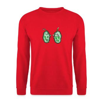 science - Unisex Sweatshirt - red - Front - Alina (178cm) & Michal (187cm)