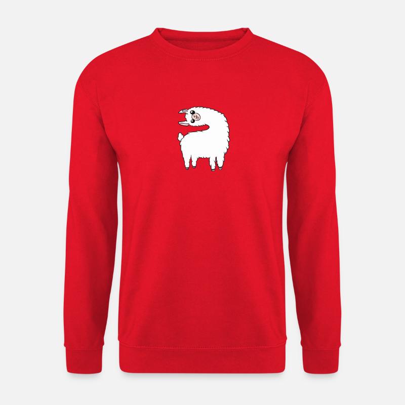 Lama - Unisex Pullover - Rot