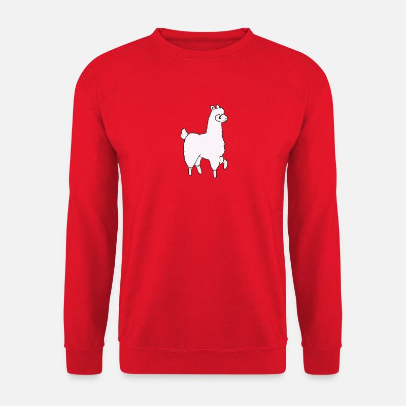 Lama - Unisex Pullover - Rot