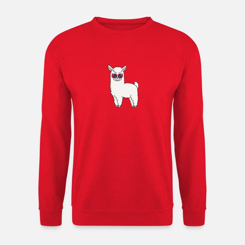 Lama Sonnenbrille - Unisex Pullover - Rot