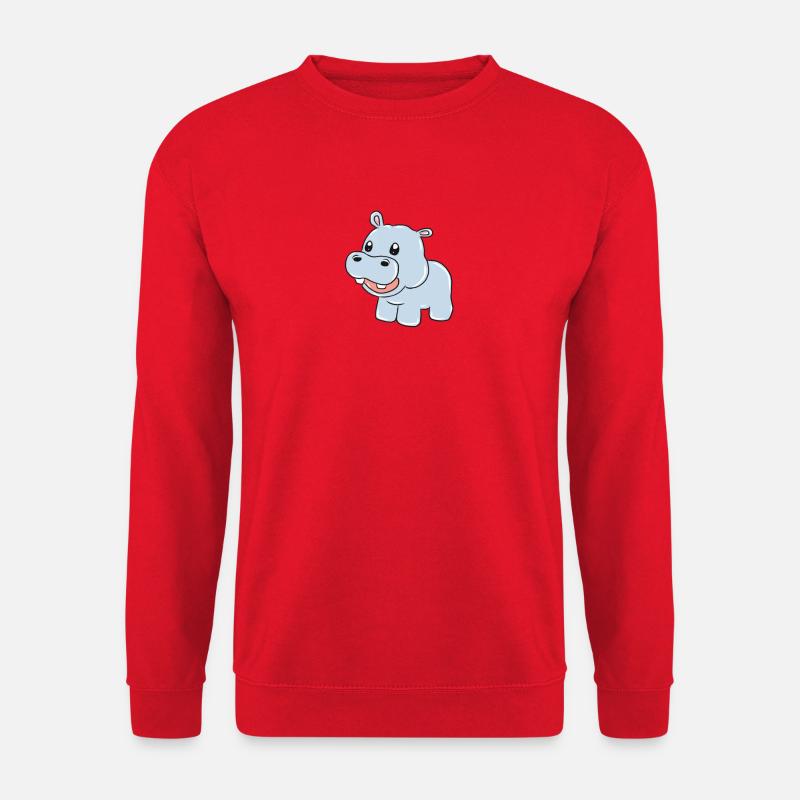 Nilpferd - Unisex Pullover - Rot