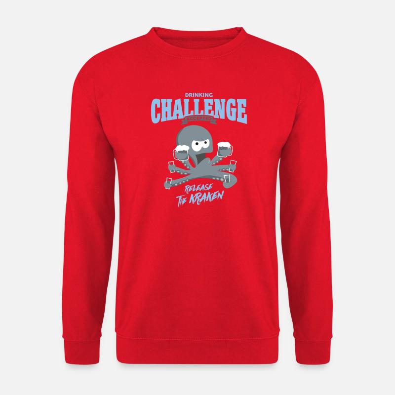 drinking challenge accepted - release the kraken - Unisex Pullover - Rot