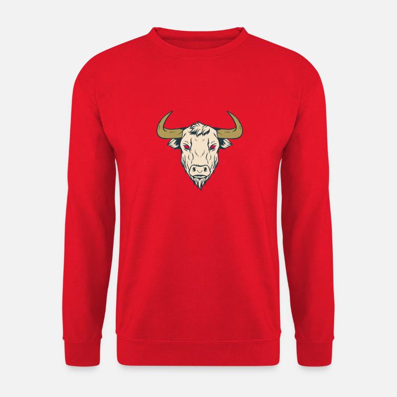 Taurus Red Eyes Devil - Unisex Pullover - Rot