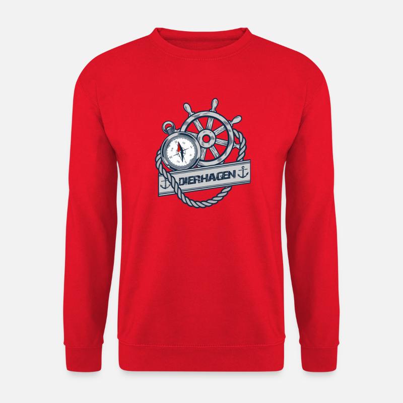 Dierhagen - Darss Coast - Statement für den Darss - Unisex Pullover - Rot