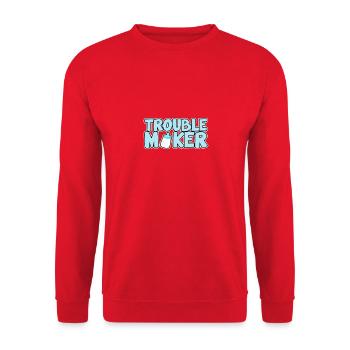 Troublemaker - Baby - Offspring - Child - Family - Unisex Sweatshirt - red - Front - Alina (178cm) & Michal (187cm)