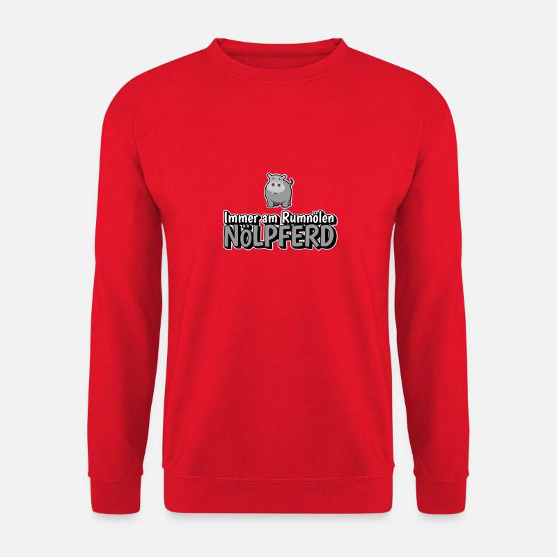 Immer am Rumnölen - Nölpferd - Unisex Pullover - Rot
