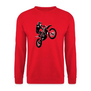 Motocyclette Motorsport Anniversaire pour enfants Biker Cross - Sweat-shirt Unisexe - rouge - Devant - Alina (178cm) & Michal (187cm)