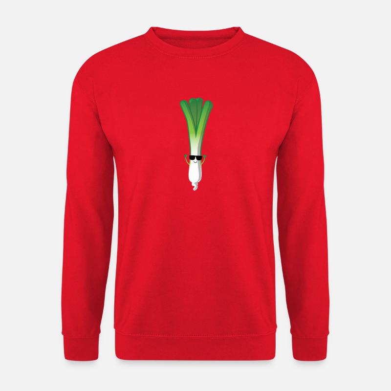 Lauch mit Sonnenbrille - Unisex Pullover - Rot