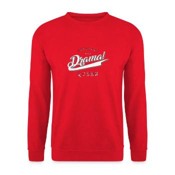 Offiziele Drama Queen - Unisex Pullover - Rot - Vorne - Alina (178cm) & Michal (187cm)