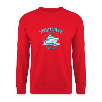 YACHT CREW - Unisex Sweatshirt - red - Front - Alina (178cm) & Michal (187cm)