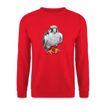 Magnifique Portrait du Faucon Estampe - Sweat-shirt Unisexe - rouge - Devant - Alina (178cm) & Michal (187cm)