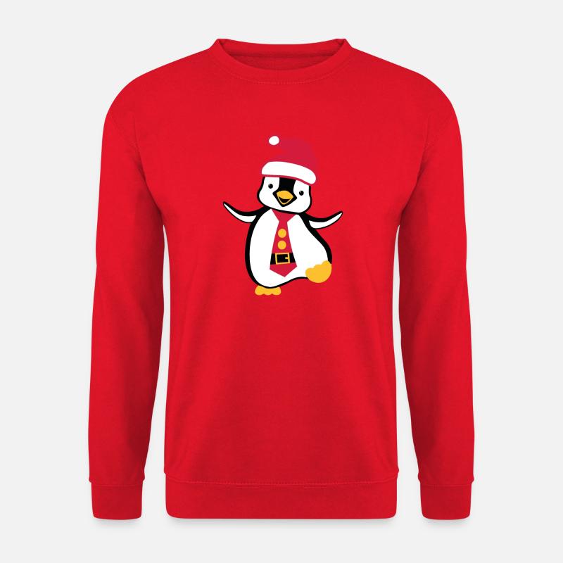 Noël Pingouin - Sweat-shirt Unisexe - rouge