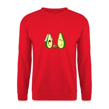 Jeunes mariés d'avocat avec cadeau enfant pour mariage - Sweat-shirt Unisexe - rouge - Devant - Alina (178cm) & Michal (187cm)