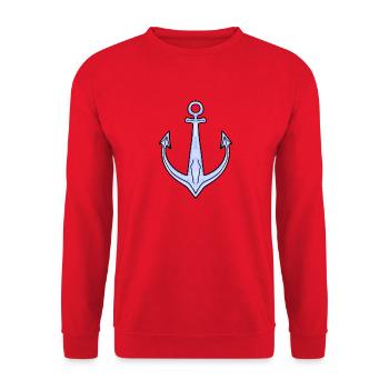 ancre - Sweat-shirt Unisexe - rouge - Devant - Alina (178cm) & Michal (187cm)