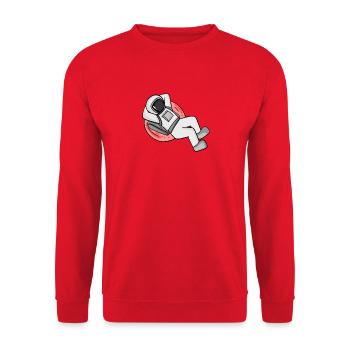 astronaut - Unisex Sweatshirt - red - Front - Alina (178cm) & Michal (187cm)