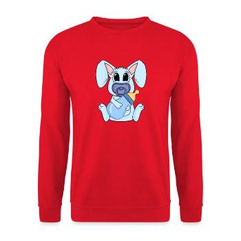 Bébé Garçon Lapin - Sweat-shirt Unisexe - rouge - Devant - Alina (178cm) & Michal (187cm)