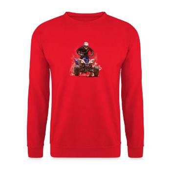 quadrocycle - Sweat-shirt Unisexe - rouge - Devant - Alina (178cm) & Michal (187cm)