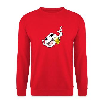 Sperme avec de la bière - Sweat-shirt Unisexe - rouge - Devant - Alina (178cm) & Michal (187cm)