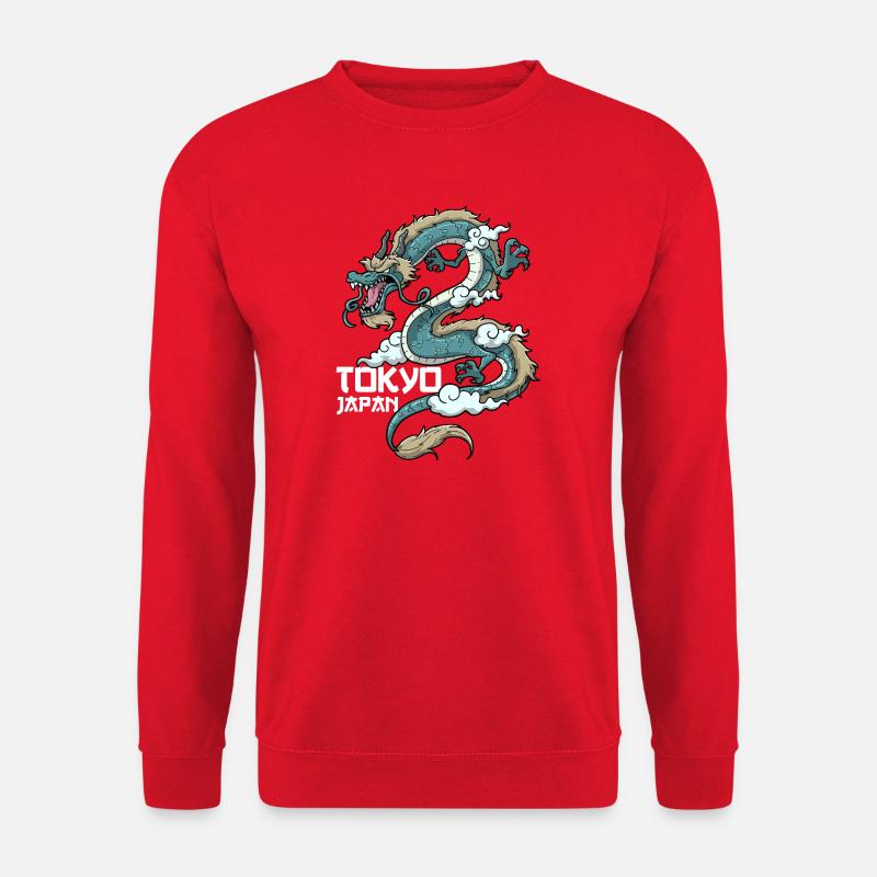Japanischer Drache Tokio Japan - Unisex Pullover - Rot