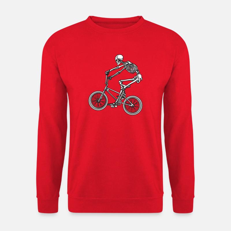 BMX Skelett - Unisex Pullover - Rot