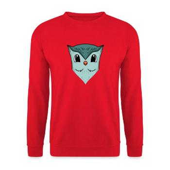 Hibou - Sweat-shirt Unisexe - rouge - Devant - Alina (178cm) & Michal (187cm)