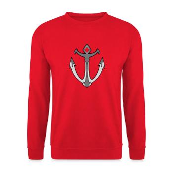 Anchor - Unisex Sweatshirt - red - Front - Alina (178cm) & Michal (187cm)