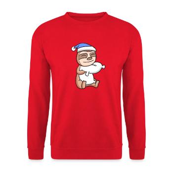Faultier Baby - Unisex Pullover - Rot - Vorne - Alina (178cm) & Michal (187cm)