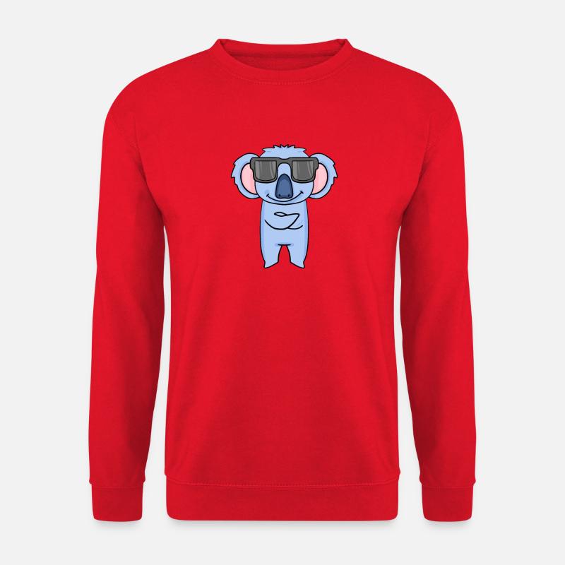 Koala mit Sonnenbrille - Unisex Pullover - Rot