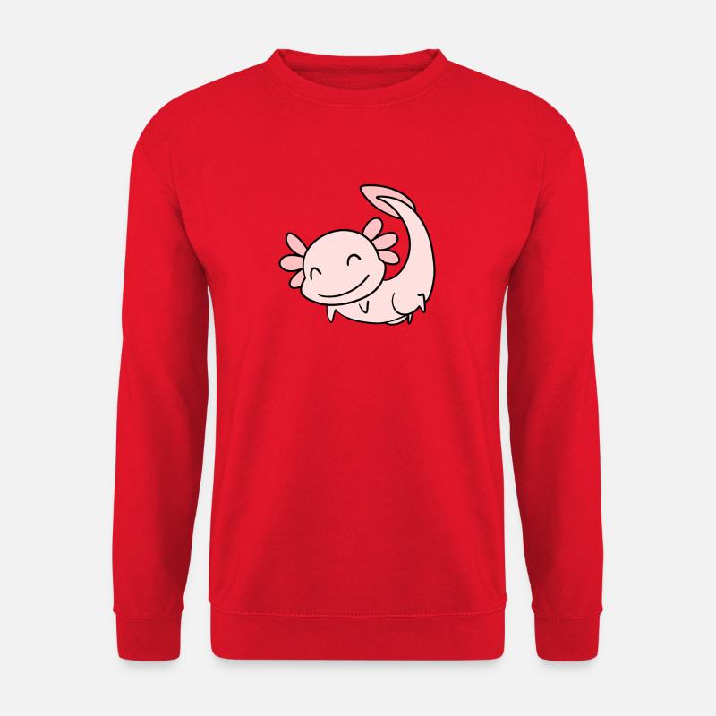 Süßes Axolotl Rosa - Unisex Pullover - Rot