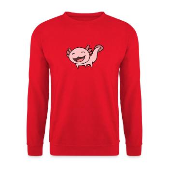 Sweet Axolotl Pink - Unisex Sweatshirt - red - Front - Alina (178cm) & Michal (187cm)