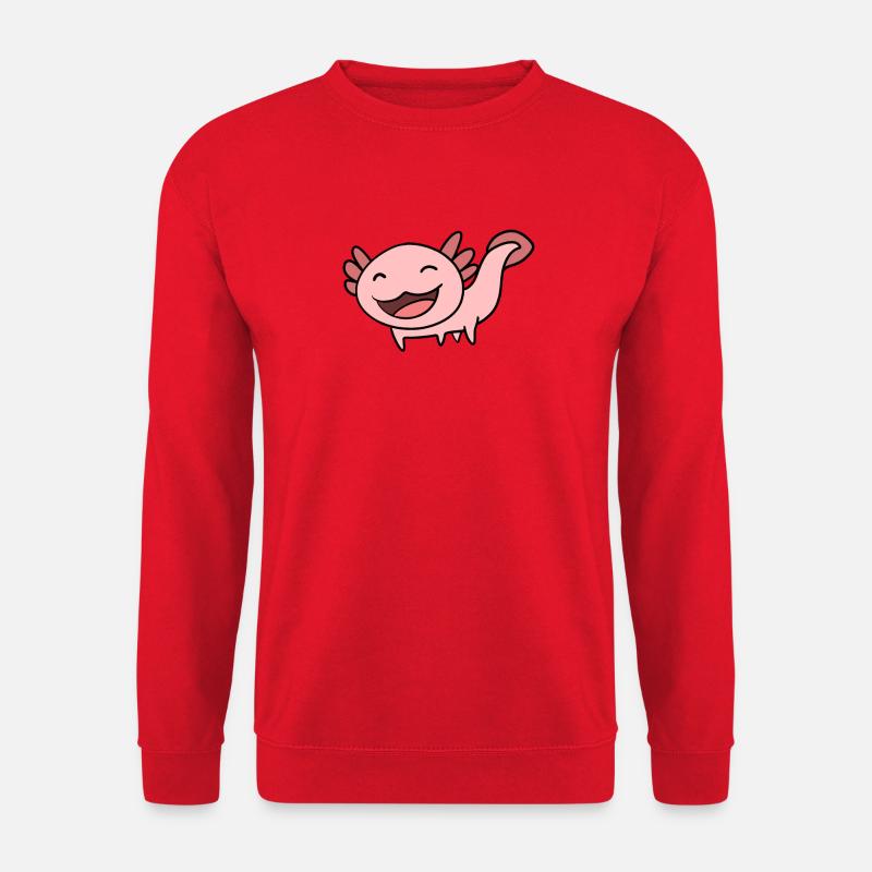 Süßes Axolotl Rosa - Unisex Pullover - Rot