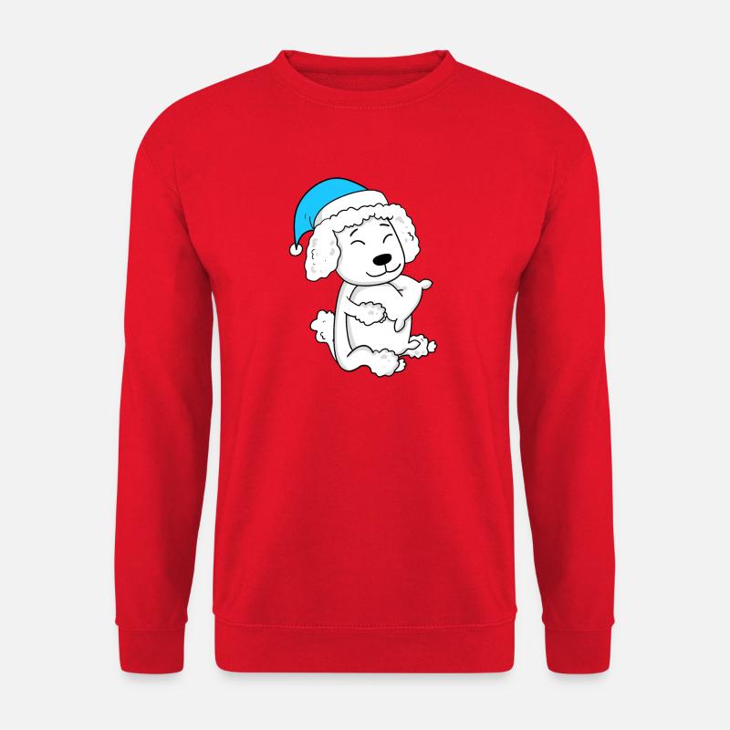 Hund Hunderasse Pudel - Unisex Pullover - Rot
