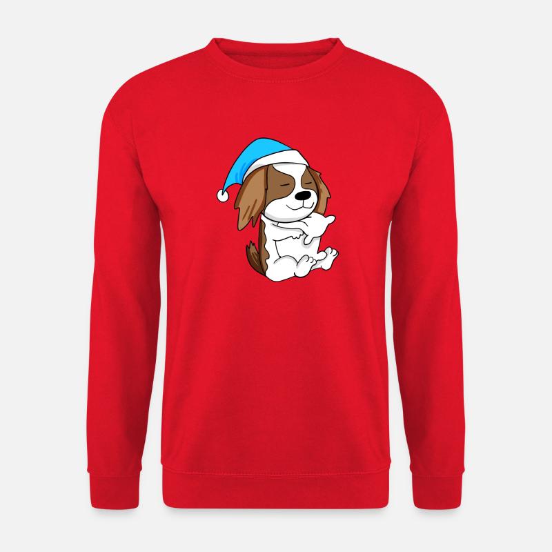 Hund Hunderasse Charles Spaniel - Unisex Pullover - Rot