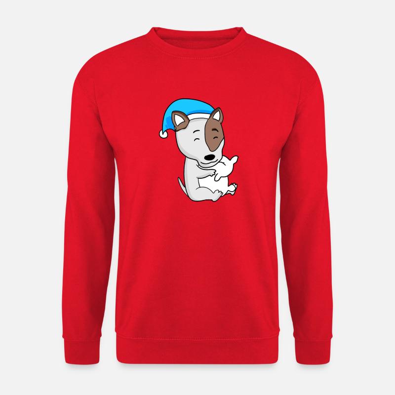 Hund Hunderasse Bullterrier - Unisex Pullover - Rot