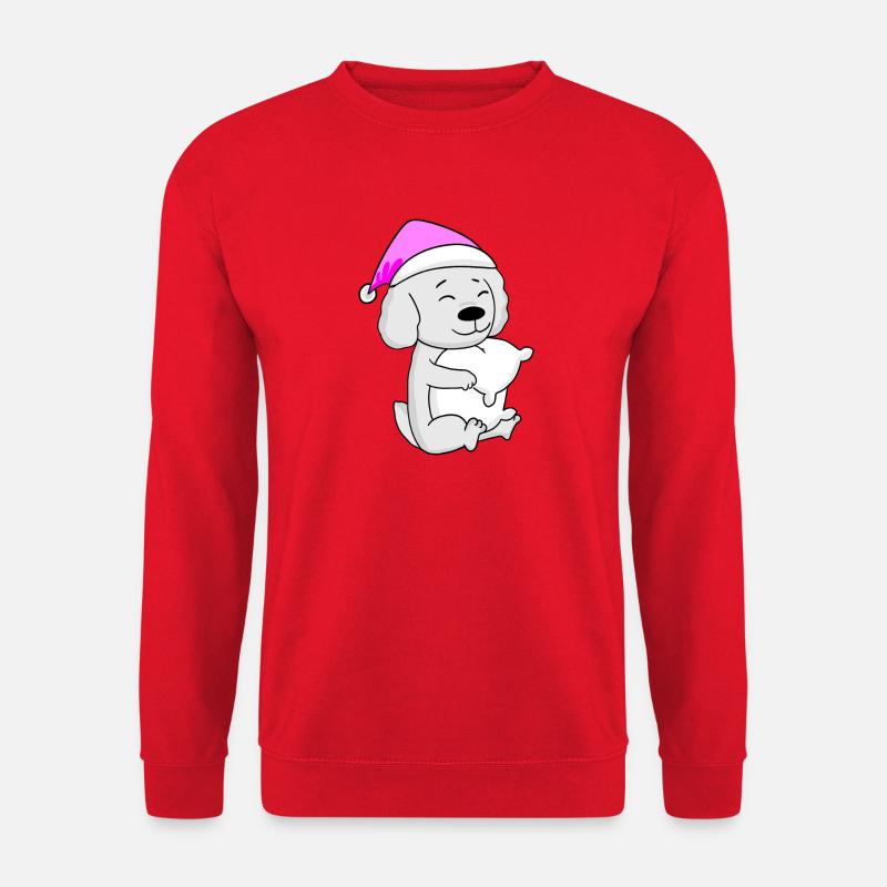 Hund Hunderasse Malteser - Unisex Pullover - Rot