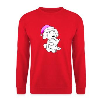 Dog Dog Breed Poodle - Unisex Sweatshirt - red - Front - Alina (178cm) & Michal (187cm)