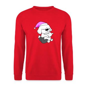 Dog Dog Breed Shetland Sheepdog - Unisex Sweatshirt - red - Front - Alina (178cm) & Michal (187cm)