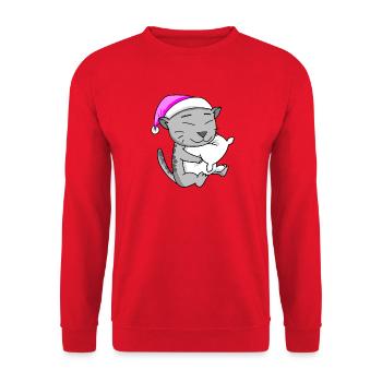 Mau égyptien - Sweat-shirt Unisexe - rouge - Devant - Alina (178cm) & Michal (187cm)