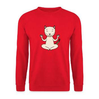 Chat de yoga Propriétaire de chat domestique à poil court - Sweat-shirt Unisexe - rouge - Devant - Alina (178cm) & Michal (187cm)